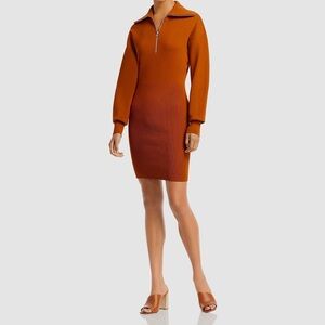 Elegant Rust Knit Dress